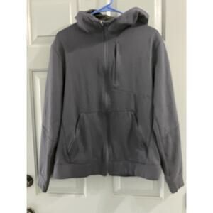 Lululemon Mens City Sweat Full Zip Hoodie Thermo Jacket Navy Blue Medium